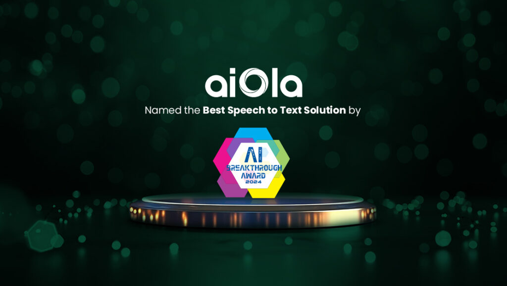 aiola Named the Best Speech to Text Solution
