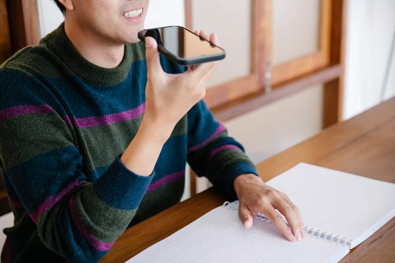 man talking on phone