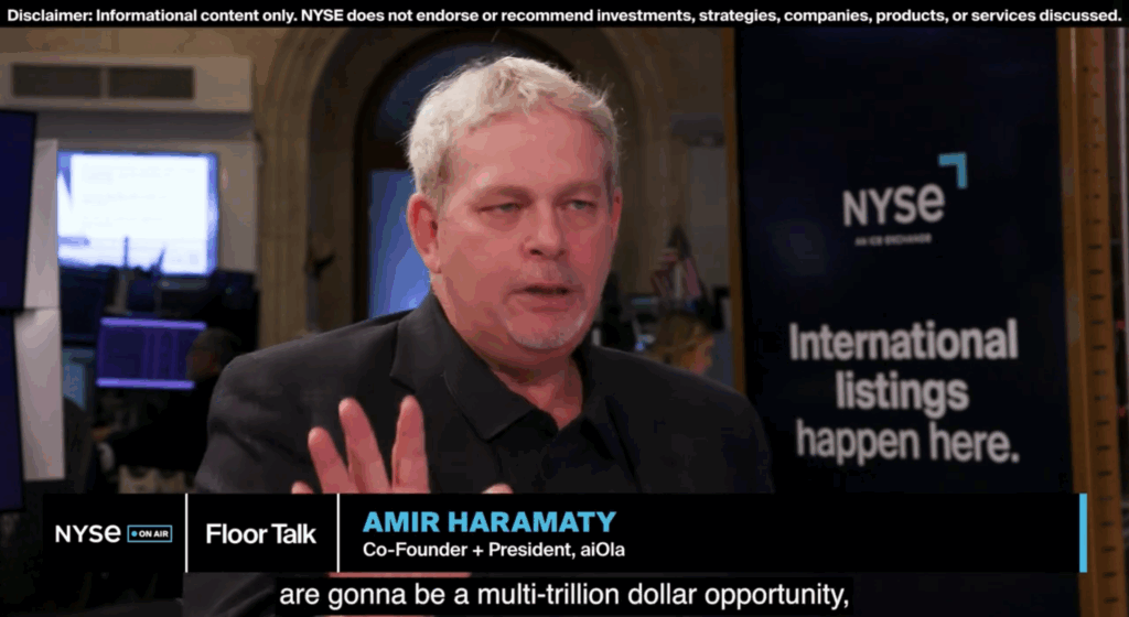 The Annual NYSE International Day: Interview With Amir Haramaty, Co-founder & President of aiola